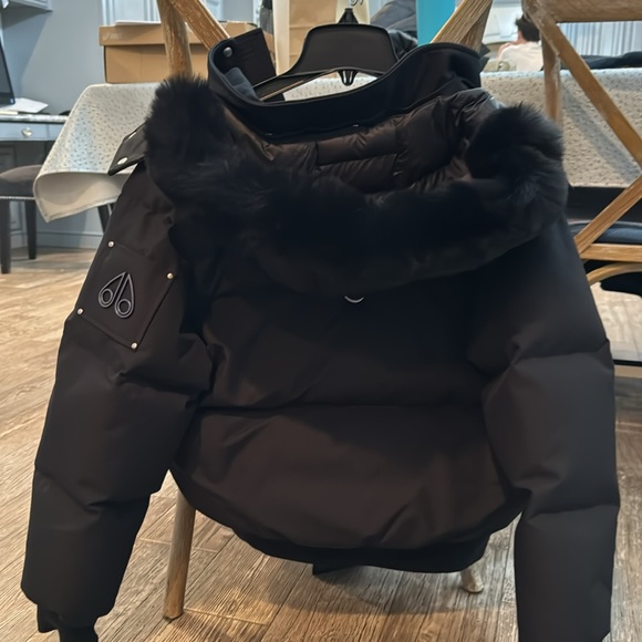 Moose Knuckles - Cloud Bomber Shearling Trim Jacket. New With Tags - Picture 5 of 7